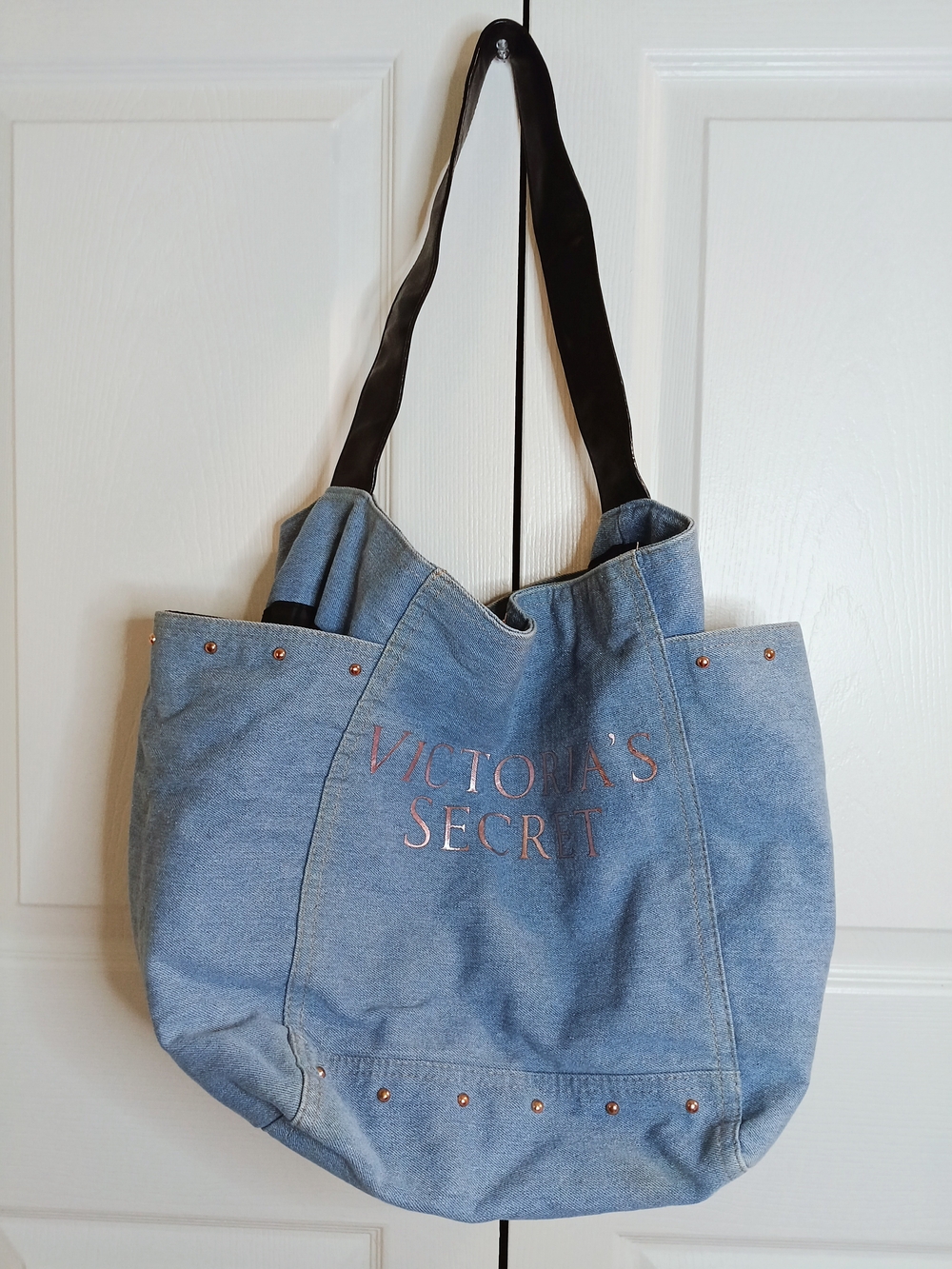 Victoria's Secret Blue Denim Tote Bag